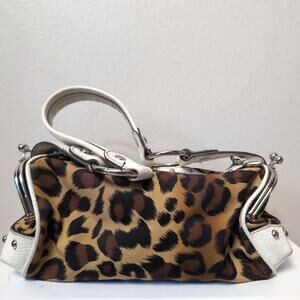 Leopard Print Shoulder Bag Y2k Vintage